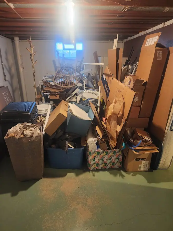 Roll-off dumpster container at job site for Yard Waste Dumpster Rental in Glennville